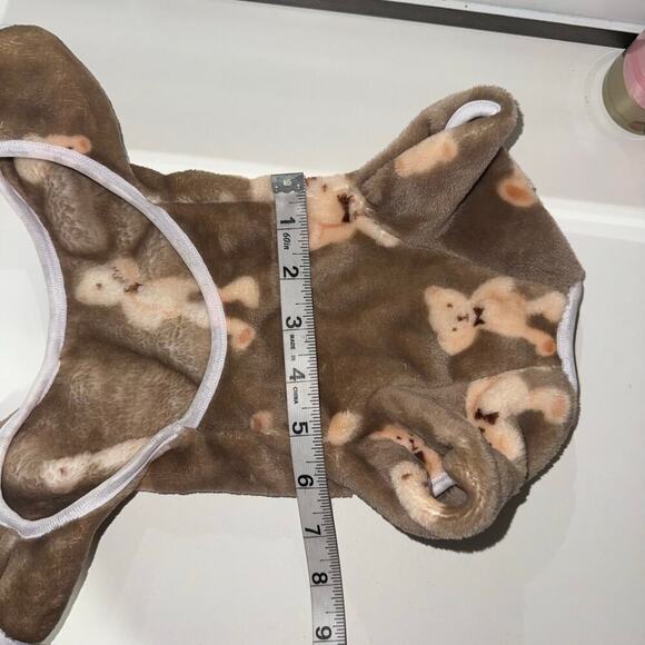 Puppy Teddy Bear Pajama, Brown, Small - Picture 4 of 5
